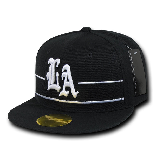 Los Angeles LA City Snapback Flat Bill Hats, Flip Side