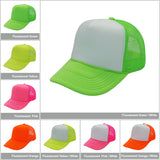 Nissun Neon Color Foam Mesh Trucker Hats Caps Blank Two Tone Snapbacks - colors