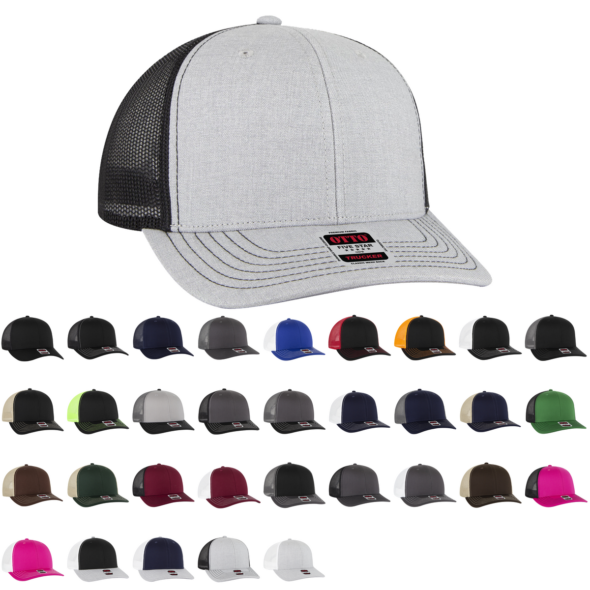 Ott's Racing Hat Otto Cap 112-1 - 6 Panel Mid Profile Mesh Back Trucker Hat - 112 – The ...