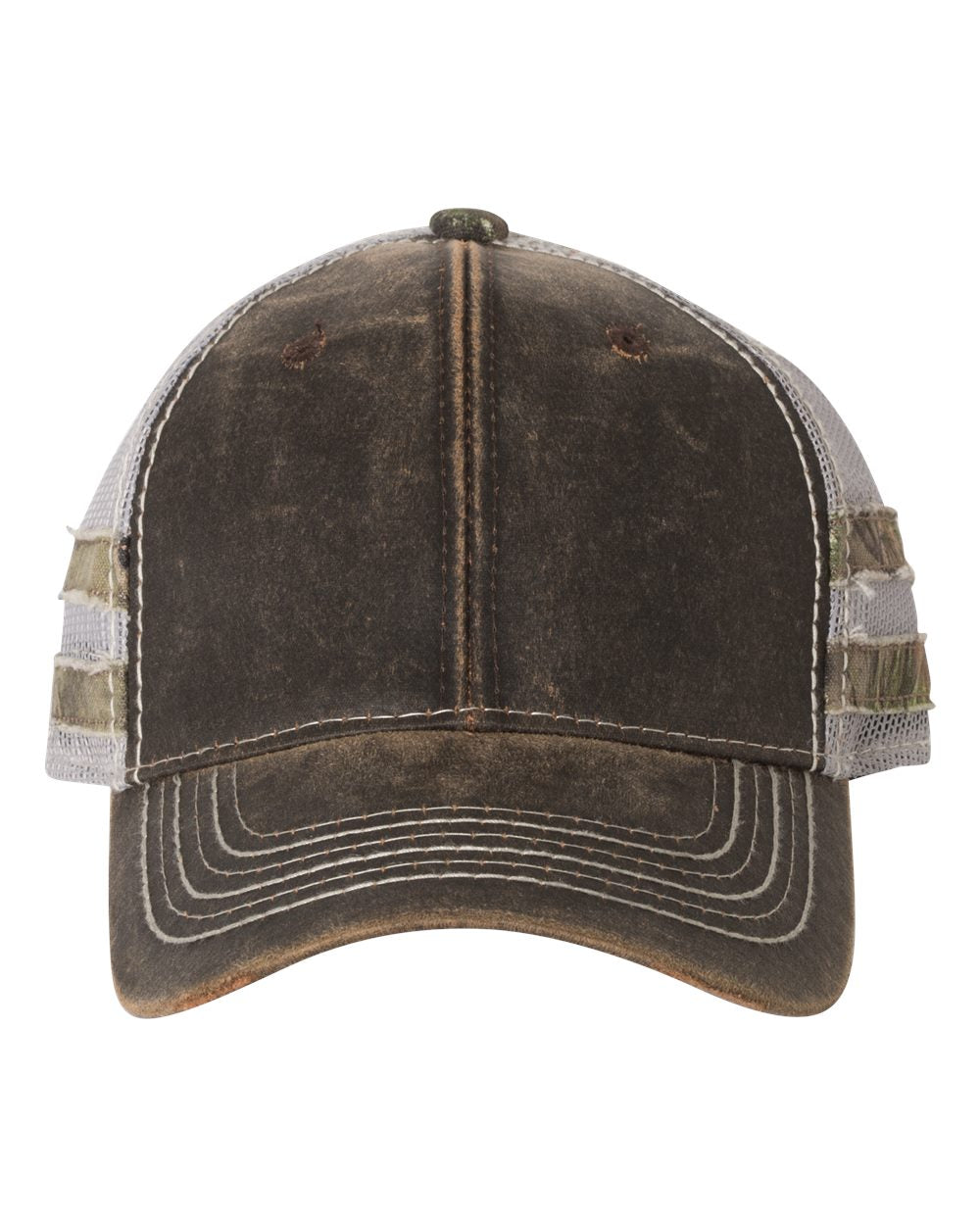 Enlarged view of Outdoor Cap HPC400M - Frayed Camo Stripes Mesh-Back Cap