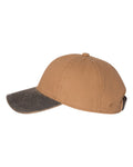 Outdoor Cap HPK100 - Weathered Canvas Crown with Contrast-Color Visor Cap