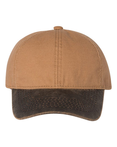 Outdoor Cap HPK100 - Weathered Canvas Crown with Contrast-Color Visor Cap