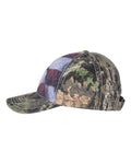 Outdoor Cap SUS100 - Camo with Flag Sublimated Front Panel Cap