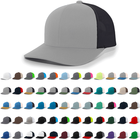 Pacific Headwear 104C - Premium Trucker Hat, Snapback Cap - 104C
