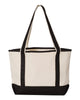 Q-Tees 20L Small Deluxe Tote, Heavy Cotton Canvas Tote Bag - Q125800