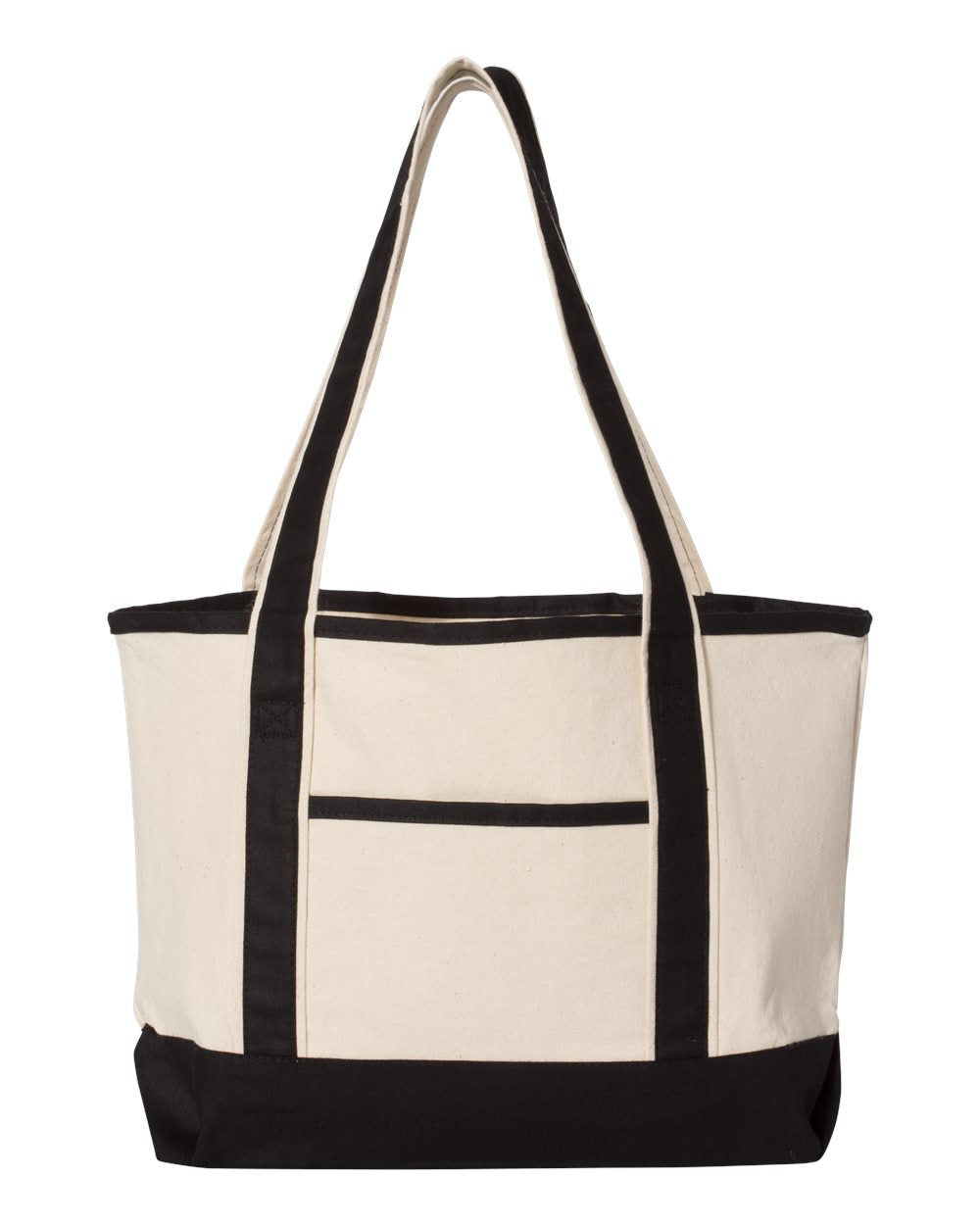 Enlarged view of Q-Tees 20L Small Deluxe Tote, Heavy Cotton Canvas Tote Bag - Q125800