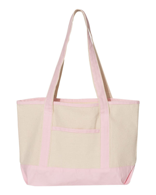 Q-Tees 20L Small Deluxe Tote, Heavy Cotton Canvas Tote Bag - Q125800