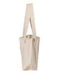 Q-Tees 20L Small Deluxe Tote, Heavy Cotton Canvas Tote Bag - Q125800