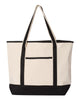 Q-Tees 34.6L Large Canvas Deluxe Tote, Heavy Canvas Tote Bag - Q1500