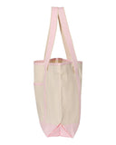 Q-Tees 34.6L Large Canvas Deluxe Tote, Heavy Canvas Tote Bag - Q1500