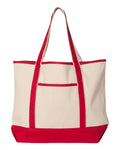 Q-Tees 34.6L Large Canvas Deluxe Tote, Heavy Canvas Tote Bag - Q1500
