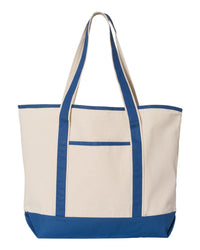 Q-Tees 34.6L Large Canvas Deluxe Tote, Heavy Canvas Tote Bag - Q1500