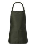 Q-Tees Full-Length Apron with Pouch Pocket - Q4250 - Picture 6 of 22