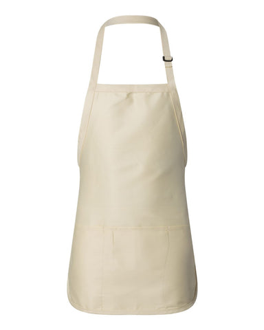 Q-Tees Full-Length Apron with Pouch Pocket - Q4250