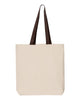 Q-Tees 11L Canvas Tote with Contrast-Color Handles, Tote Bag - Q4400