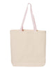 Q-Tees 11L Canvas Tote with Contrast-Color Handles, Tote Bag - Q4400