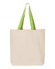 Q-Tees 11L Canvas Tote with Contrast-Color Handles, Tote Bag - Q4400