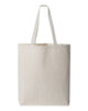 Q-Tees 11L Canvas Tote with Contrast-Color Handles, Tote Bag - Q4400