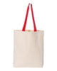 Q-Tees 11L Canvas Tote with Contrast-Color Handles, Tote Bag - Q4400