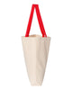 Q-Tees 11L Canvas Tote with Contrast-Color Handles, Tote Bag - Q4400