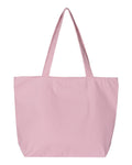 Q-Tees 25L Zippered Tote, Heavy Cotton Canvas Tote Bag - Q611 - Picture 8 of 25