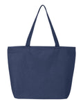 Q-Tees 25L Zippered Tote, Heavy Cotton Canvas Tote Bag - Q611 - Picture 11 of 25