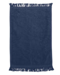 Q-Tees Fringed Fingertip Towel, Small Towel - T100 - Picture 8 of 13