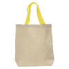 Q-Tees 11L Canvas Tote with Contrast-Color Handles, Tote Bag - Q4400