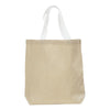 Q-Tees 11L Canvas Tote with Contrast-Color Handles, Tote Bag - Q4400