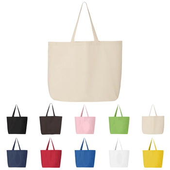 Q-Tees 25L Jumbo Tote, Heavy Cotton Canvas Tote Bag - Q600