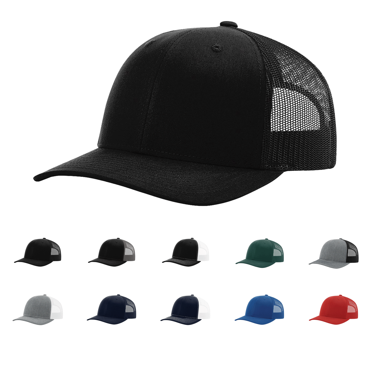 Fitzgerald Patch Richardson 112 Mesh Back Trucker Hat - Plaid/Grey Snapback