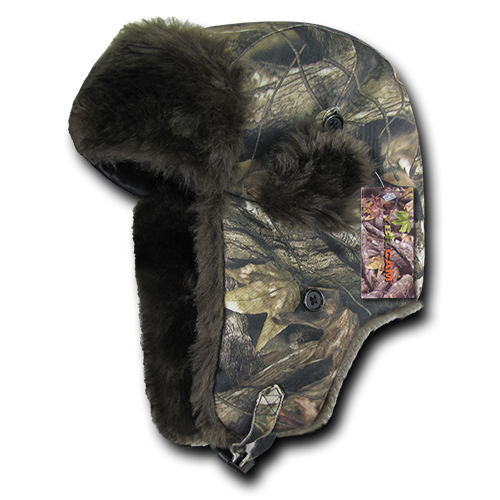 Hybricam Camo Aviator Hat, Faux Fur Trapper Hat, Bomber Hat - Rapid Dominance R42