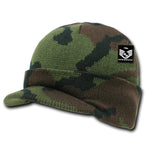 Camo Beanie Jeep Knit Watch Cap Visor GI Military Camouflage - Rapid Dominance R604 - Picture 4 of 4