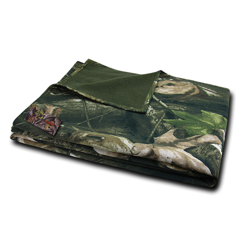 HYBRiCAM Tactical Camo Fleece Blanket, Tree Bark Camouflage Sheet, Cover - Rapid Dominance R63
