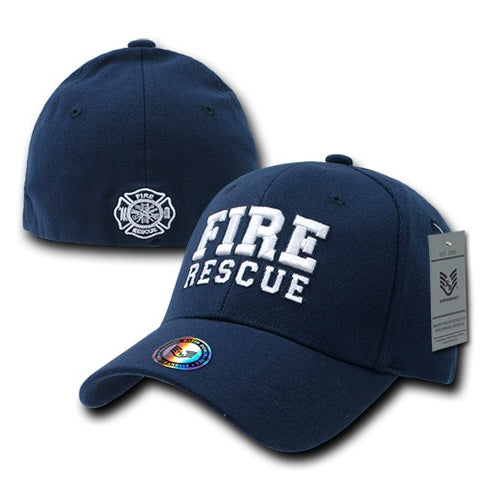 Fire Rescue Flex Cap Baseball Hat Fire Department Firefighter - Rapid Dominance R82