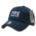 Fire Rescue Dual Flag Raid Hat Baseball Cap Fire Department Firefighter - Rapid Dominance R89