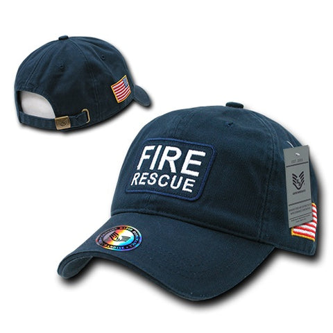 Fire Rescue Dual Flag Raid Hat Baseball Cap Fire Department Firefighter - Rapid Dominance R89