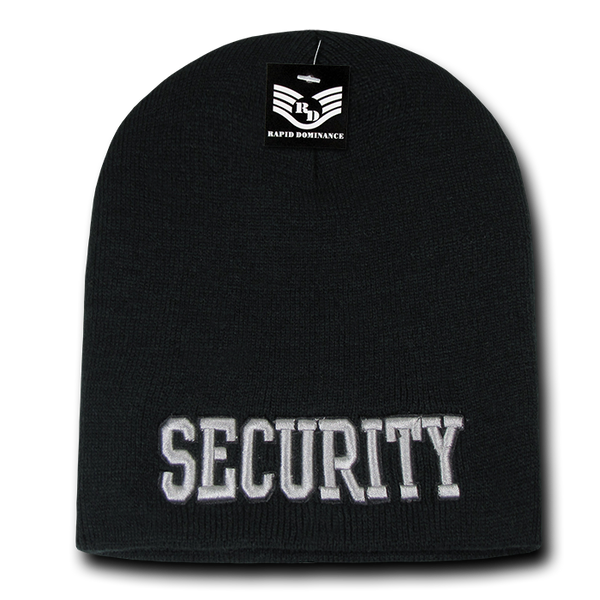 Security Public Safety Knit Beanie Cap - Black1 - R90