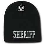 Sheriff Law Enforcement Knit Beanie Cap - Black - R90