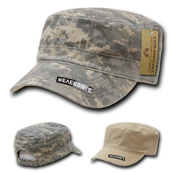 Reversible Flat Top Cap Camo GI BDU Fatigue Hat Military Patrol - Rapid Dominance R98