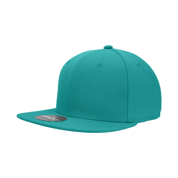 Decky RP1 - Fitted Flat Bill Hat, Retro Fitted Cap (Sizes: 7 3/8 - 7 3/4)