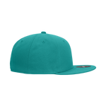 Decky RP1 - Fitted Flat Bill Hat, Retro Fitted Cap (Sizes: 7 3/8 - 7 3/4)