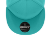 Decky RP1 - Fitted Flat Bill Hat, Retro Fitted Cap (Sizes: 6 7/8 - 7 1/4)