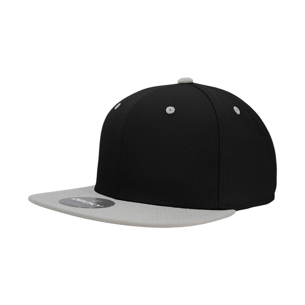 Decky RP1 - Fitted Flat Bill Hat, Retro Fitted Cap (Sizes: 6 7/8 - 7 1/4)