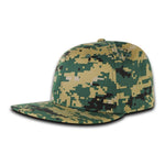 Decky RP1 - Digital Camo Retro Fitted Cap, Flat Bill Hat, Camouflage