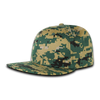 Decky RP1 - Fitted Flat Bill Hat, Retro Fitted Cap (Sizes: 6 7/8 - 7 1/4)