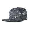 Decky RP1 - Fitted Flat Bill Hat, Retro Fitted Cap (Sizes: 7 3/8 - 7 3/4)