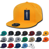 Decky RP1 - Fitted Flat Bill Hat, Retro Fitted Cap (Sizes: 6 7/8 - 7 1/4)