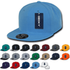 Decky RP1 - Fitted Flat Bill Hat, Retro Fitted Cap (Sizes: 7 3/8 - 7 3/4)
