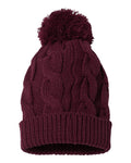 Richardson 141 - Chunk Twist Knit Beanie with Cuff & Pom - 141 - Picture 4 of 10